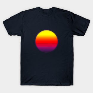 Outrun sunsent minimist circle T-Shirt